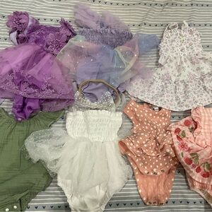 Assorted Baby Rompers and Dresses